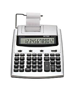 Victor 1212-3A Printing Calculator With Antimicrobial Protection, Blue/Red Print, 2.7 Lines/Sec