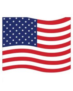Amscan Patriotic American Flag 2-Ply Beverage Napkins, 5in x 5in, Multicolor, Pack Of 48 Napkins