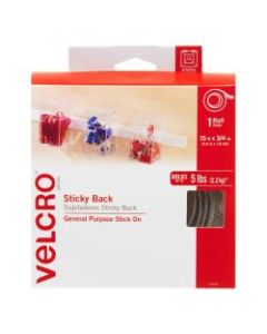 VELCRO Brand STICKY BACK Fasteners, 3/4in x 15ft, White