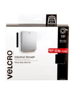 VELCRO Brand Industrial Strength Velcro Self Stick Tape, 2in x 15ft, Black