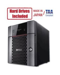 Buffalo TeraStation 3420DN Desktop 32 TB NAS Hard Drives Included - Annapurna Labs Alpine AL-214 1.40 GHz - 4 x HDD Supported - 4 x HDD Installed - 32 TB Installed HDD Capacity - 1 GB RAM DDR3 SDRAM - Serial ATA/600 Controller