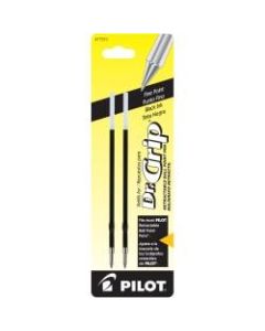 Pilot Ballpoint Pen Refills, For Dr. Grip Retractable Pens, Fine Point, 0.7 mm, Black Ink, Pack Of 2