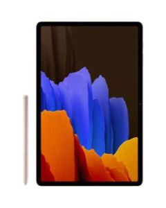 Samsung Galaxy Tab S7+ SM-T970 Tablet - 12.4in WQXGA+ - 3.09 GHz 2.40 GHz 1.80 GHz - 6 GB RAM - 128 GB Storage - Android 10 - Mystic Bronze - Upto 1 TB microSD Supported - 2800 x 1752 - 8 Megapixel Front Camera - 14 Hour Maximum Battery Run Time