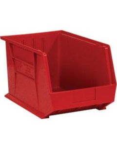 Office Depot Brand Plastic Stack & Hang Bin Boxes, Small Size, 16in x 11in x 8in, Red, Pack Of 4
