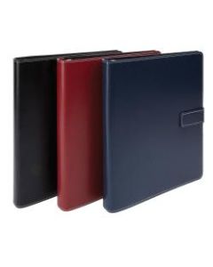 Office Depot Brand Classic-Style Magnetic-Strap 3-Ring Binder, 1in Round Rings, Assorted Colors