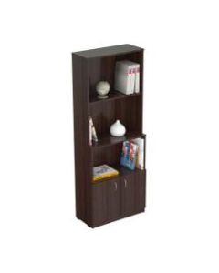 Inval Bookcase With Storage Area, Espresso-Wengue