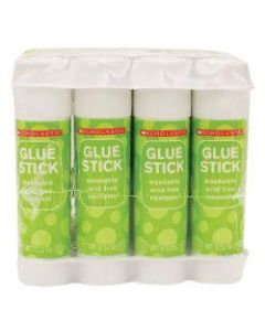 Scholastic Glue Sticks, 0.32 Oz., Clear, Pack Of 12