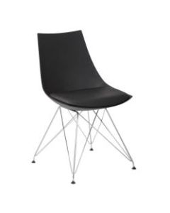 Ave Six Eiffel Bistro Chairs, Black/Chrome, Pack Of 2