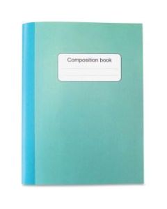 Sparco College-ruled Composition Book - 80 Sheets - Stitched - College Ruled - 15 lb Basis Weight - 10in x 7.5in10in - Blue, Green Cover - Sturdy Cover - Recycled - 1Each