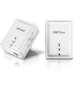 TRENDnet Powerline 500 AV Nano Adapter Kit, Includes 2 x TPL-406E Adapters, Cross Compatible With Powerline 600-500-200, Windows 10, 8.1, 8, 7, Vista, XP, Plug & Play Install, White, TPL-406E2K - 500 AV Compact Powerline Ethernet Adapter kit