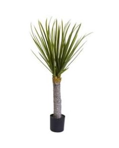 Nearly Natural 3ftH Plastic Yucca Tree With Pot, Green