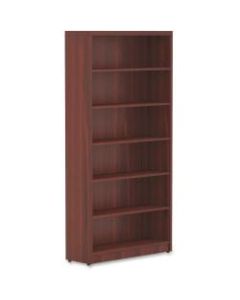 Lorell Chateau Series Bookcase, 6-Shelf, Mahogany