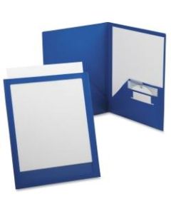 TOPS ViewFolio Letter Pocket Folder - 8 1/2in x 11in - 50 Sheet Capacity - 2 Inside Back, Inside Front Pocket(s) - Polypropylene - Blue, Clear - 1 Each