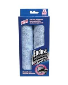 Endust 11421 XL MicroFiber Towels Twin Pack - For Display Screen, PDA, Digital Camera, Desktop Computer, Gaming Console, Electronic Equipment - MicroFiber - 3 Pack