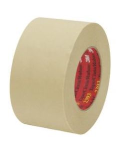 3M 2393 Masking Tape, 3in Core, 3in x 180ft, Tan, Pack Of 12