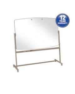 Quartet Large Reversible Total Erase Mobile Non-Magnetic Dry-Erase Whiteboard Easel, 72in x 48in, Steel Frame With Neutral Finish