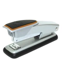 Office Depot Brand Compact Metal Desktop Stapler, 25 Sheets Capacity, Silver/Orange