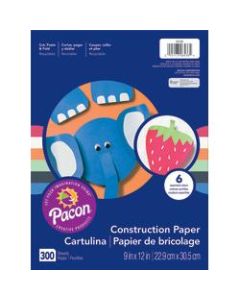 Art Street Construction Paper, 9in x 12in, Assorted Colors, Pack Of 300 Sheets
