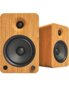 Kanto YU6BAMBOO 2.0 Bluetooth Speaker System - 100 W RMS - Bamboo - Bookshelf - 50 Hz to 20 kHz - USB