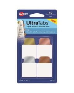 Avery Metallic Color Mini Ultra Tabs - Write-on Tab(s) - 1.50in Tab Height x 1in Tab Width - Gold, Silver, Rose Gold, Copper Tab(s) - 40 / Pack