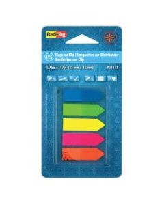 Redi-Tag See Note Arrow Page Flags On Clip-On Holder, 1 3/4in x 15/32in, Assorted Neon Colors, Pack Of 125