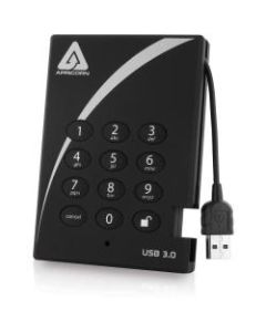 Apricorn Aegis Padlock A25-3PL256-S256 256 GB Solid State Drive - 2.5in External - Black - USB 3.0 - 160 MB/s Maximum Read Transfer Rate - 3 Year Warranty