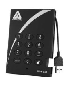 Apricorn Aegis Padlock A25-3PL256-S512 512 GB Portable Rugged Solid State Drive - External - USB 3.0 - 160 MB/s Maximum Read Transfer Rate - 3 Year Warranty