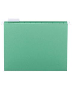 Smead Hanging File Folders, 1/5-Cut Adjustable Tab, Letter Size, Bright Green, Box Of 25