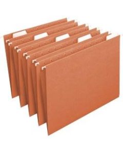 Smead Hanging File Folders, 1/5-Cut Adjustable Tab, Letter Size, Orange, Box Of 25