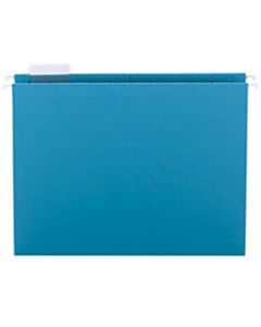 Smead Hanging File Folders, 1/5-Cut Adjustable Tab, Letter Size, Teal, Box Of 25