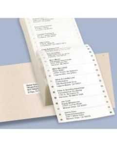 Avery High-Speed Continuous Form Permanent Address Labels, 4013, 3 1/2in x 15/16in, White, Pack Of 5,000