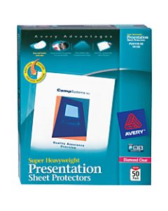 Avery Top-Loading Nonstick Sheet Protectors, Super Heavyweight, Diamond Clear, 8 1/2in x 11in, Box Of 50