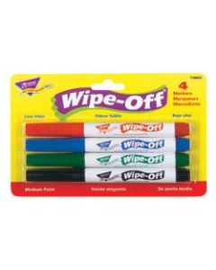 Trend Enterprises Wipe-Off 4-Color Marker Packs, Standard Colors, Pack Of 6