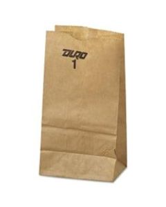 General #1 Paper Grocery Bags, 6 7/8inH x 3 1/2inW x 2 3/8inD, 30 Lb, Kraft, Pack Of 500 Bags