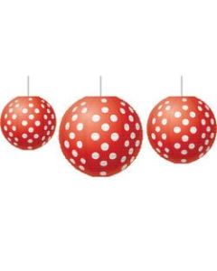 Teacher Created Resources Paper Lanterns, Red Polka Dots, Pack Of 3