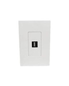 Tripp Lite Single-Gang 1-Port Wall Plate Keystone Cat5/6 USB HDMI Dport RCA - 1 x Total Number of Socket(s) - 1-gang - White - Polycarbonate