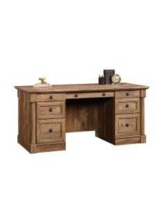 Sauder Palladia Executive Desk, Vintage Oak