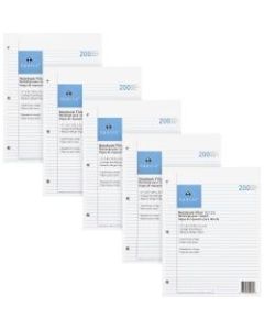 Sparco Notebook Filler Paper - Letter - 100 Sheets - Ruled Red Margin - 16 lb Basis Weight - 8 1/2in x 11in - White Paper - Subject - 1000 / Bundle