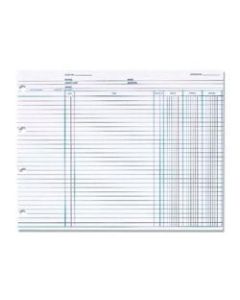 Wilson Jones Ledger Paper, Balance Ledger, 7 1/2in x 10 3/8in, White, 100 Sheets - 24 lb - Double Sided Sheet - Ledger - 10 3/8in x 7 1/2in Sheet Size - 4 x Holes - White Sheet(s) - Red, Blue Print Color - Paper - 100 / Pack