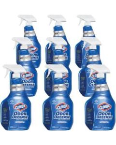 Clorox Commercial Solutions Clorox Odor Defense Air and Fabric Spray - Spray - 32 fl oz (1 quart) - Clean Air Scent - 9 / Carton - Clear