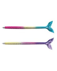 Office Depot Brand Fun with Writing Ballpoint Pen, Medium Point, 1.0 mm, Mermaid Tail, Assorted Colors