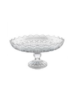 Gibson Home Jewelite Footed Cake Platter, 11-1/2in, Clear