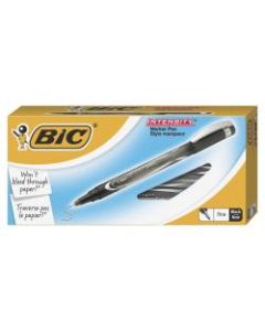 BIC Intensity Marker Pens, Ultra-Fine Point, 0.5 mm, Black Barrel, Black Ink, Pack Of 12 Pens