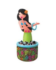 Amscan Summer Luau Hula Girl Ring Toss Inflatable Cooler, 49-1/4inH x 37inW x 24inD, Multicolor