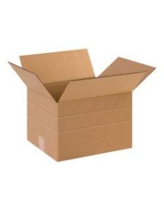 Office Depot Brand Multi-Depth Corrugated Boxes, 12in x 10in x 6in, Kraft, Bundle Of 25 Boxes