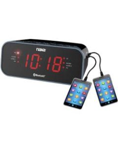 Naxa NRC-182 Desktop Clock Radio - Stereo - 2 x Alarm - FM - USB