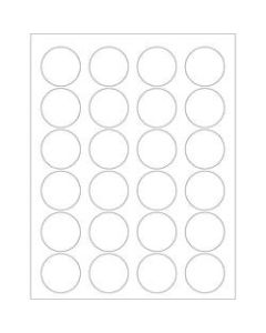 Office Depot Brand Inkjet/Laser Labels, LL144, Round, 1 5/8in, White, Case Of 2,400