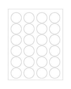 Office Depot Brand Inkjet/Laser Labels, LL144, Round, 1 5/8in, White, Case Of 2,400