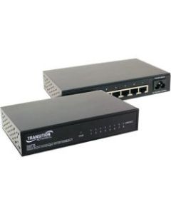 Transition Networks Unmanaged Switch - 8 Ports - Gigabit Ethernet - 10/100/1000Base-T - 2 Layer Supported - Power Supply - Twisted Pair - Desktop - Lifetime Limited Warranty