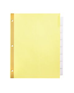 Office Depot Brand Insertable Dividers With Big Tabs, Buff, Clear Tabs, 8-Tab